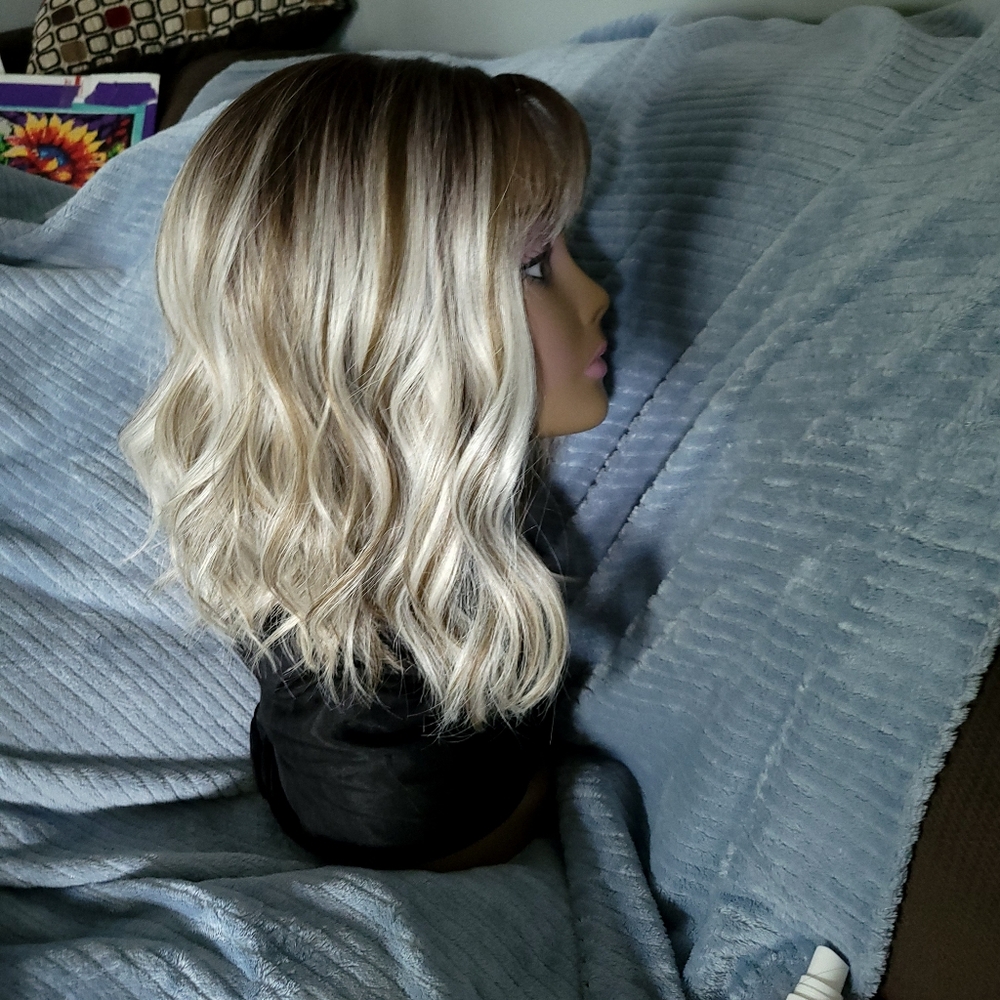 Chelsey Smith Crowns Wig! True Platinum Mixed W Medium Brown - Picture 2 of 14